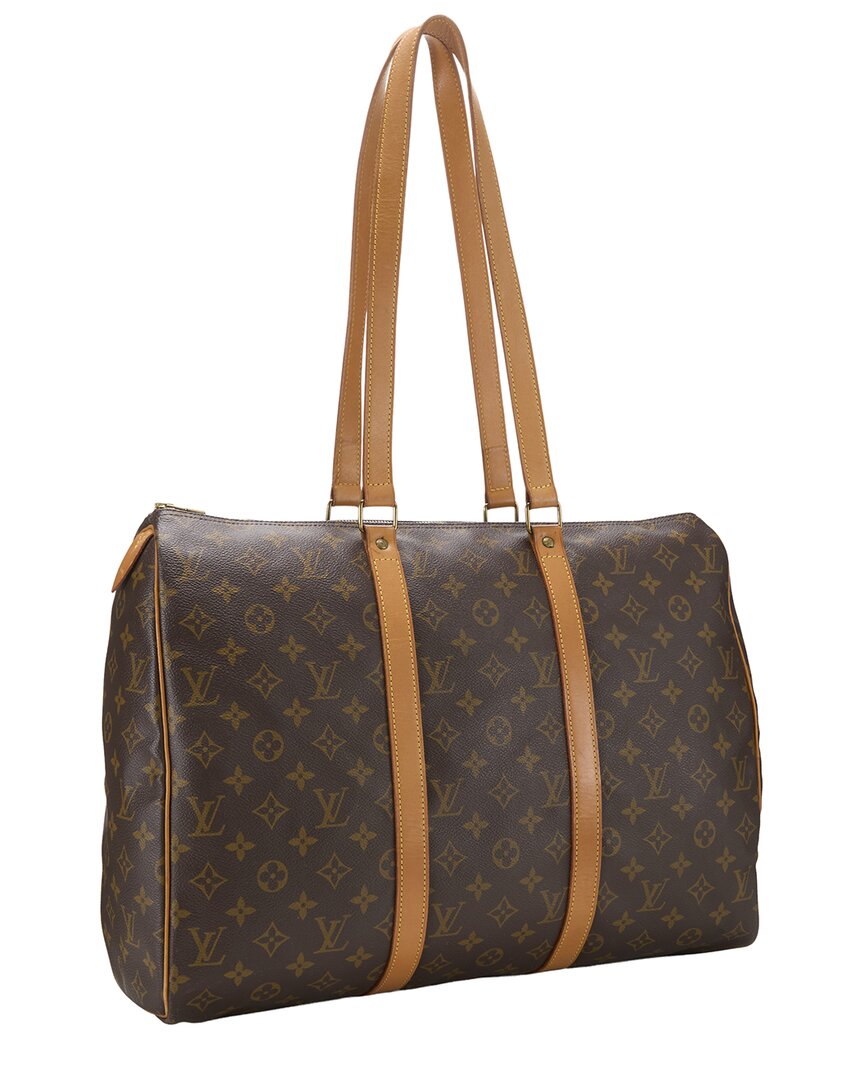 Louis Vuitton Louis Vuitton Brown Monogram Coated Canvas & Vachetta Leather Sac Flanerie 45
