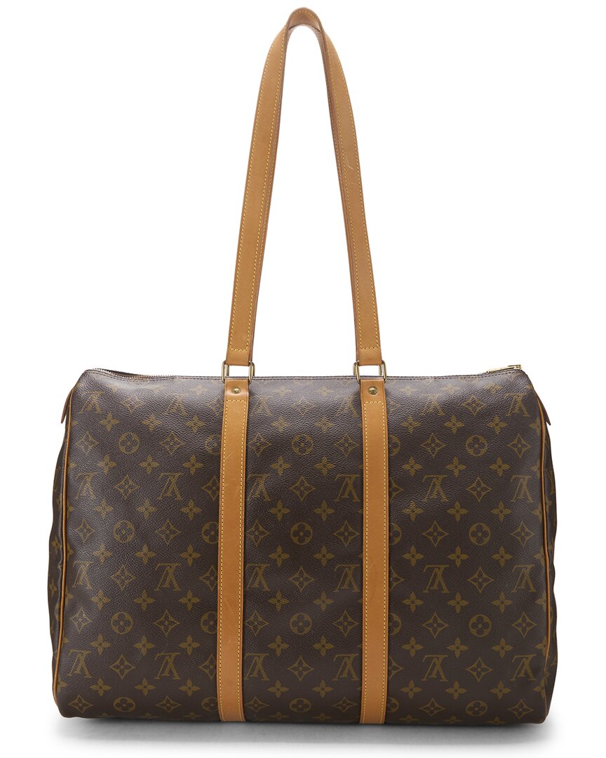 Louis Vuitton Louis Vuitton Brown Monogram Coated Canvas & Vachetta Leather Sac Flanerie 45