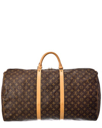 Pre-Owned Louis Vuitton Brown Monogram Canvas Keepall 60 (Authentic Pre-Loved)