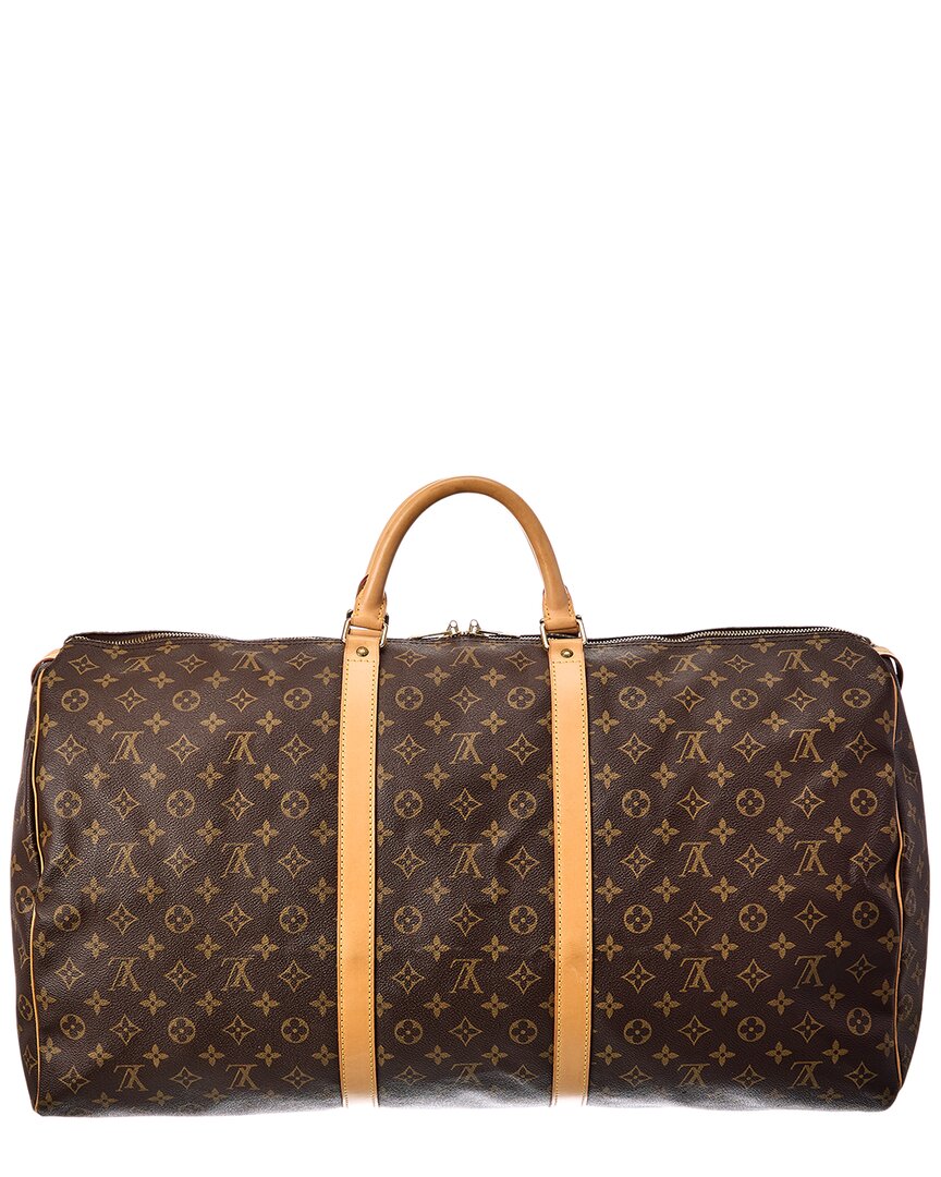 Pre-Owned Louis Vuitton Brown Monogram Canvas Keepall 60 (Authentic Pre-Loved)