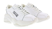 Versace Jeans Couture White Signature Classic Lace Up Sneakers