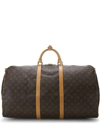 Louis Vuitton Louis Vuitton Brown Monogram Coated Canvas Keepall Bandouliere 60 (Authentic