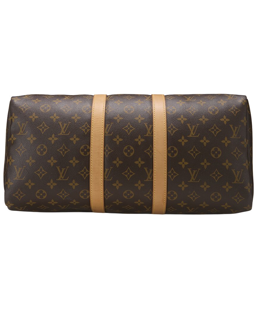Louis Vuitton Louis Vuitton Brown Monogram Coated Canvas Keepall 45 (Authentic Pre-Loved)