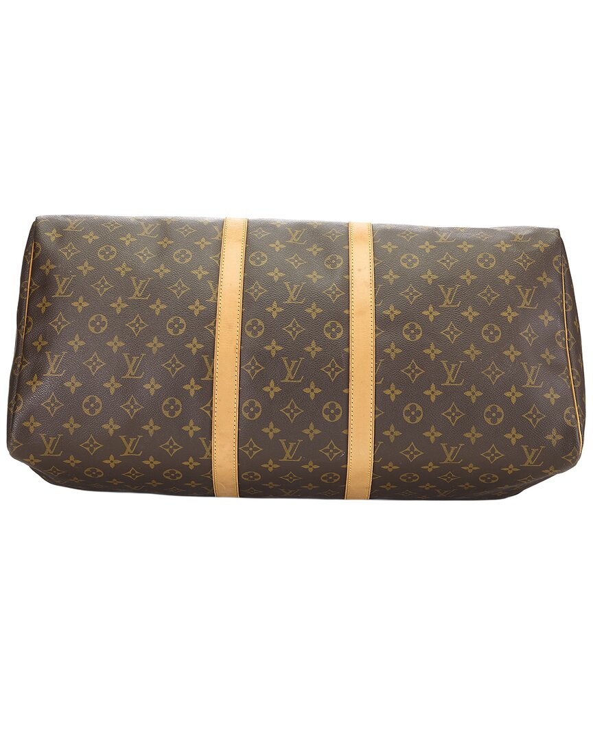 Louis Vuitton Louis Vuitton Brown Monogram Coated Canvas Keepall 55 (Authentic Pre-Loved)