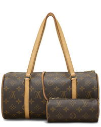 Louis Vuitton Louis Vuitton Brown Monogram Coated Canvas Papillon With Mini 30 (Authentic