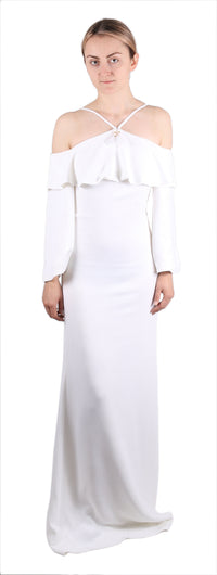 Roberto Cavalli Elegant Off-The-Shoulder Strappy Maxi Dress