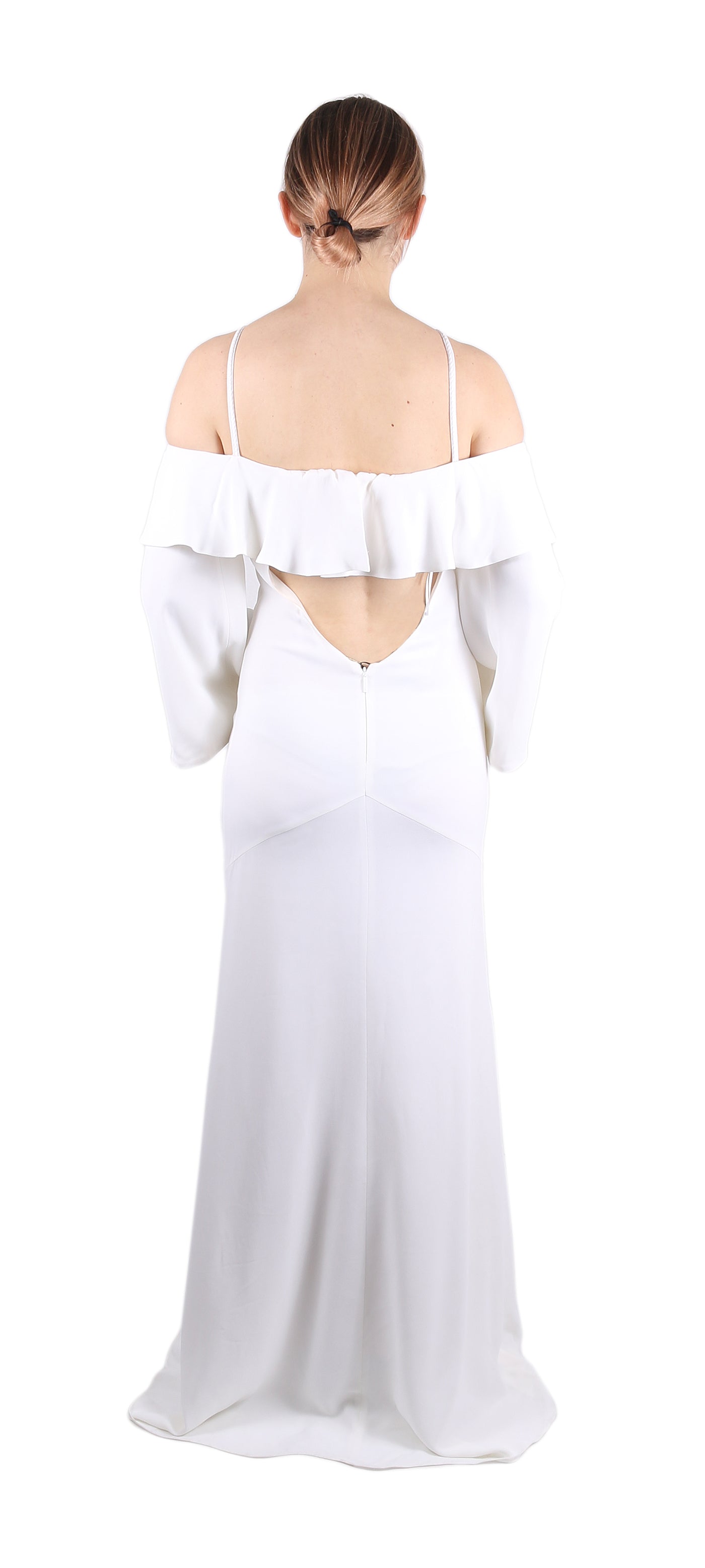 Roberto Cavalli Elegant Off-The-Shoulder Strappy Maxi Dress