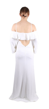 Roberto Cavalli Elegant Off-The-Shoulder Strappy Maxi Dress