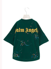 Palm Angels Kid's Green T-Shirt