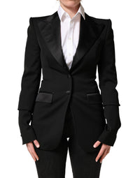 Dolce & Gabbana Dolce & Gabbana Black Wool Single Breasted Blazer Women's Jacket