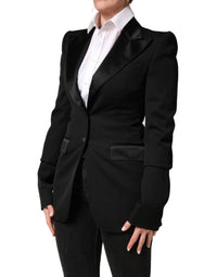 Dolce & Gabbana Dolce & Gabbana Black Wool Single Breasted Blazer Women's Jacket