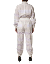 Dolce & Gabbana Dolce & Gabbana White Cotton Lace Trim Long Sleeves Women's Jumpsuit