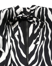 Dolce & Gabbana Dolce & Gabbana Black White Viscose Zebra Pattern Women's Jumpsuit