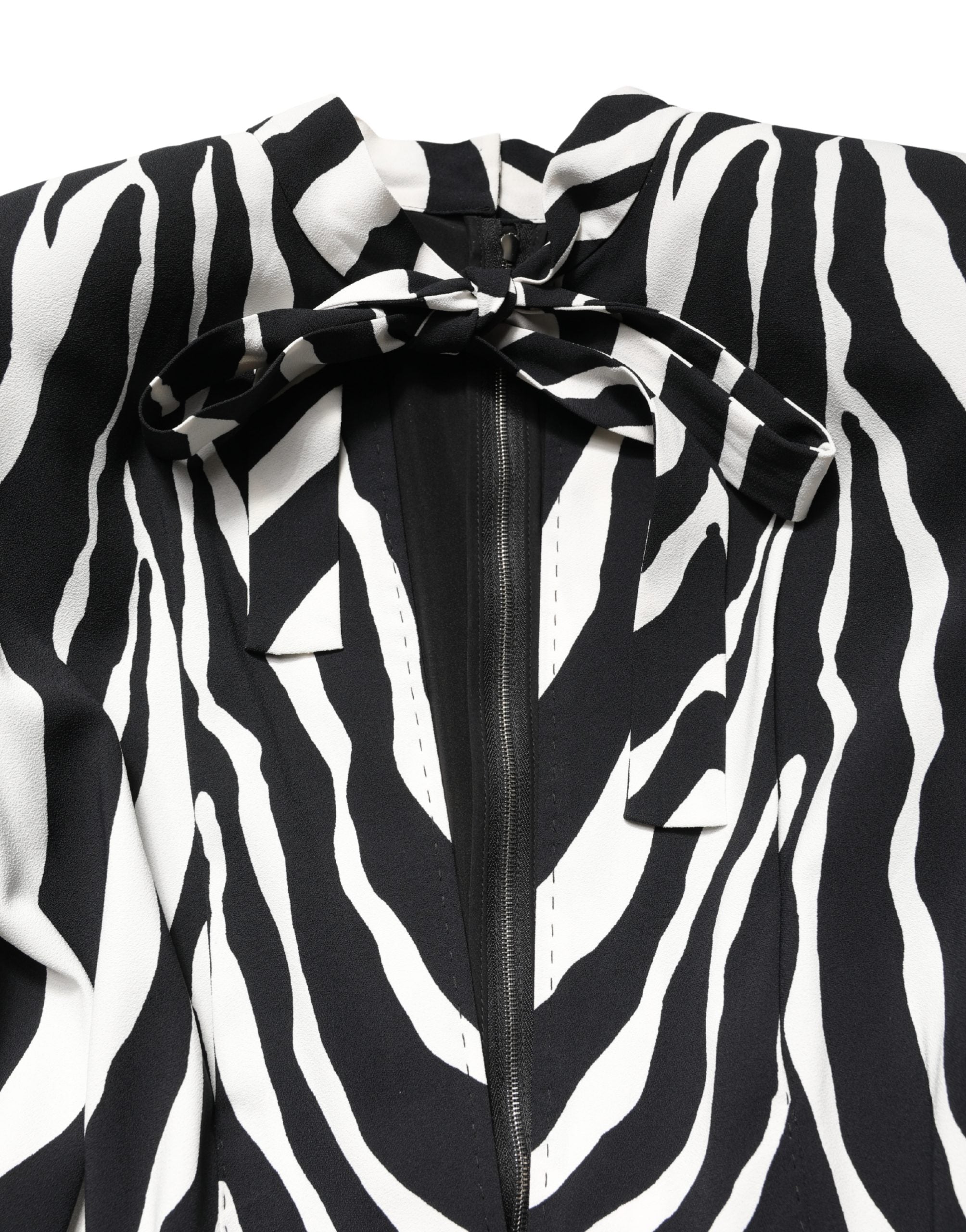 Dolce & Gabbana Dolce & Gabbana Black White Viscose Zebra Pattern Women's Jumpsuit