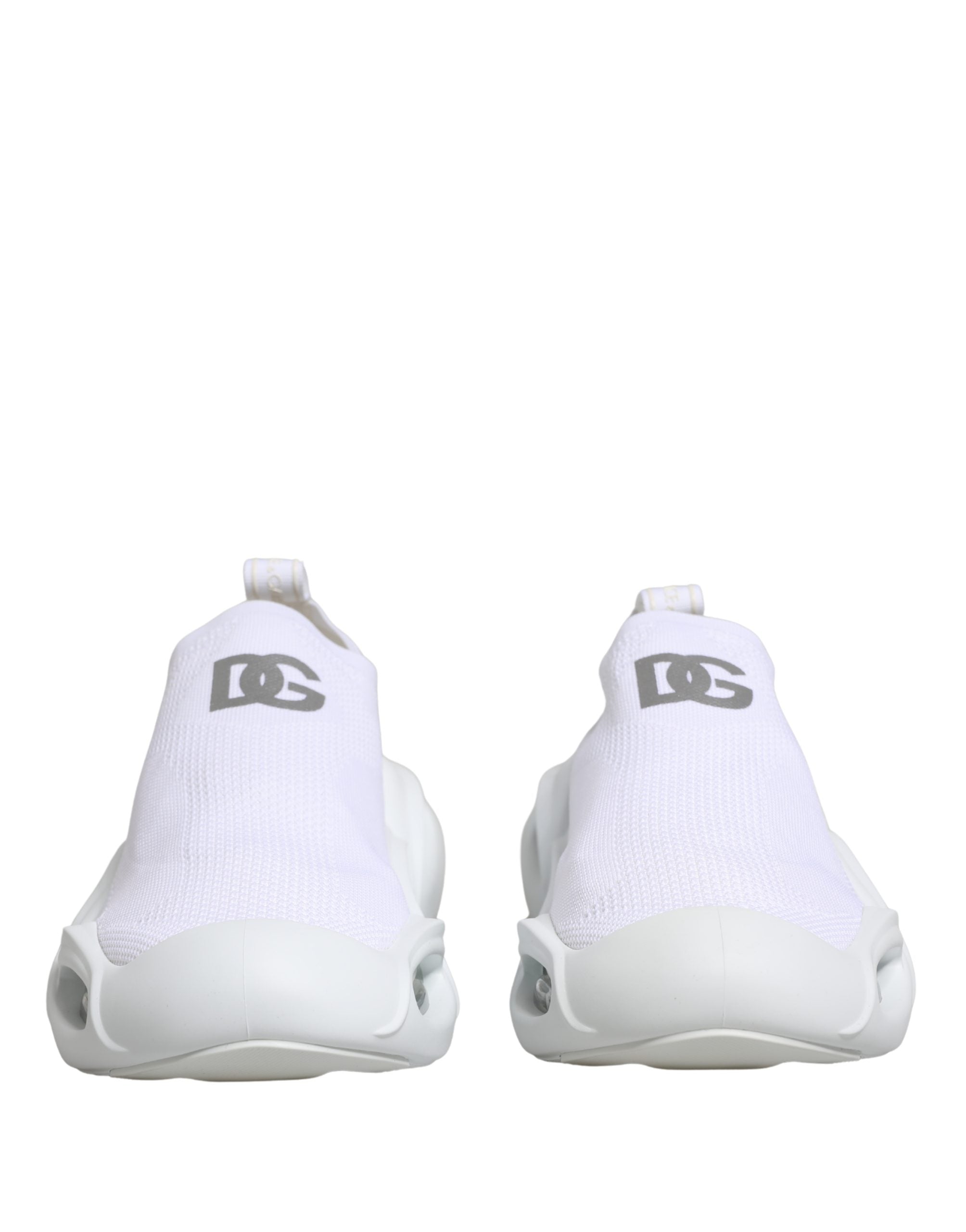 Dolce & Gabbana White Slip On Wave Low Top Sneakers Women's Shoes