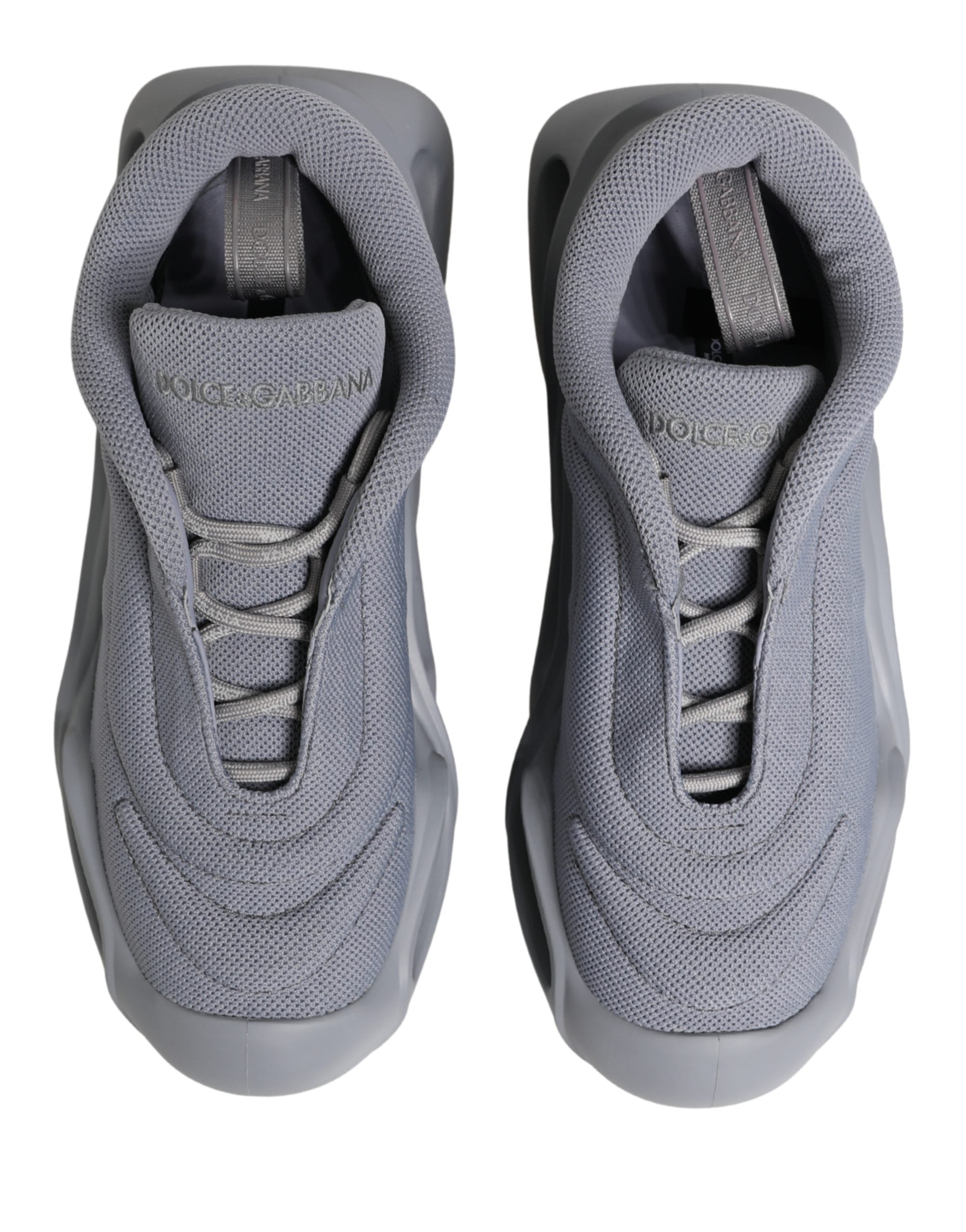 Dolce & Gabbana Gray Slip On Wave Low Top Women's Sneakers