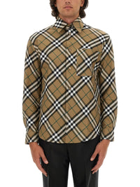 Burberry Men Shirt With Check Pattern