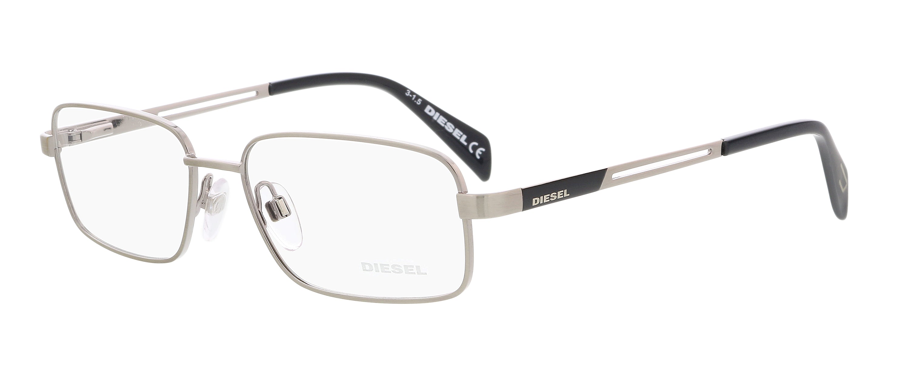 Diesel Shiny Palladium Rectanglular DL5109 Eyeglasses