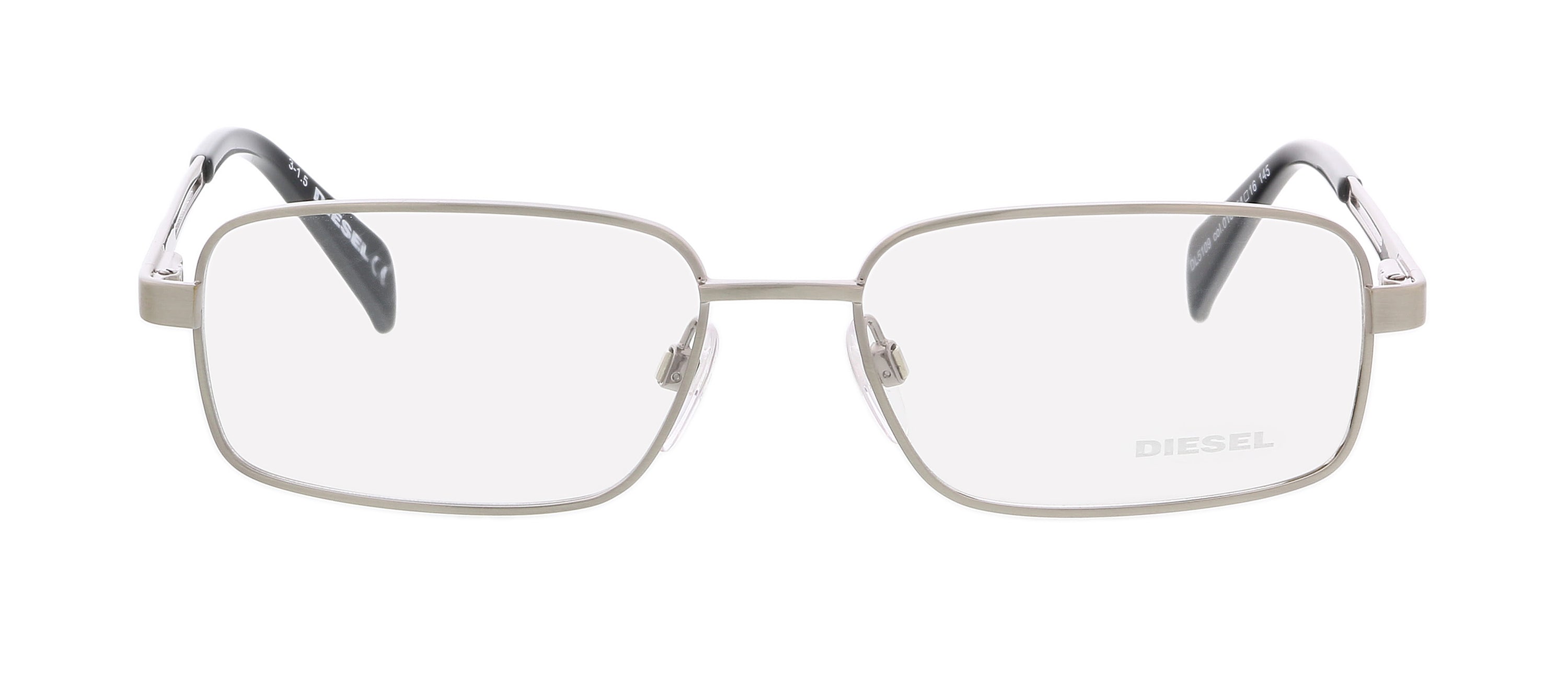 Diesel Shiny Palladium Rectanglular DL5109 Eyeglasses