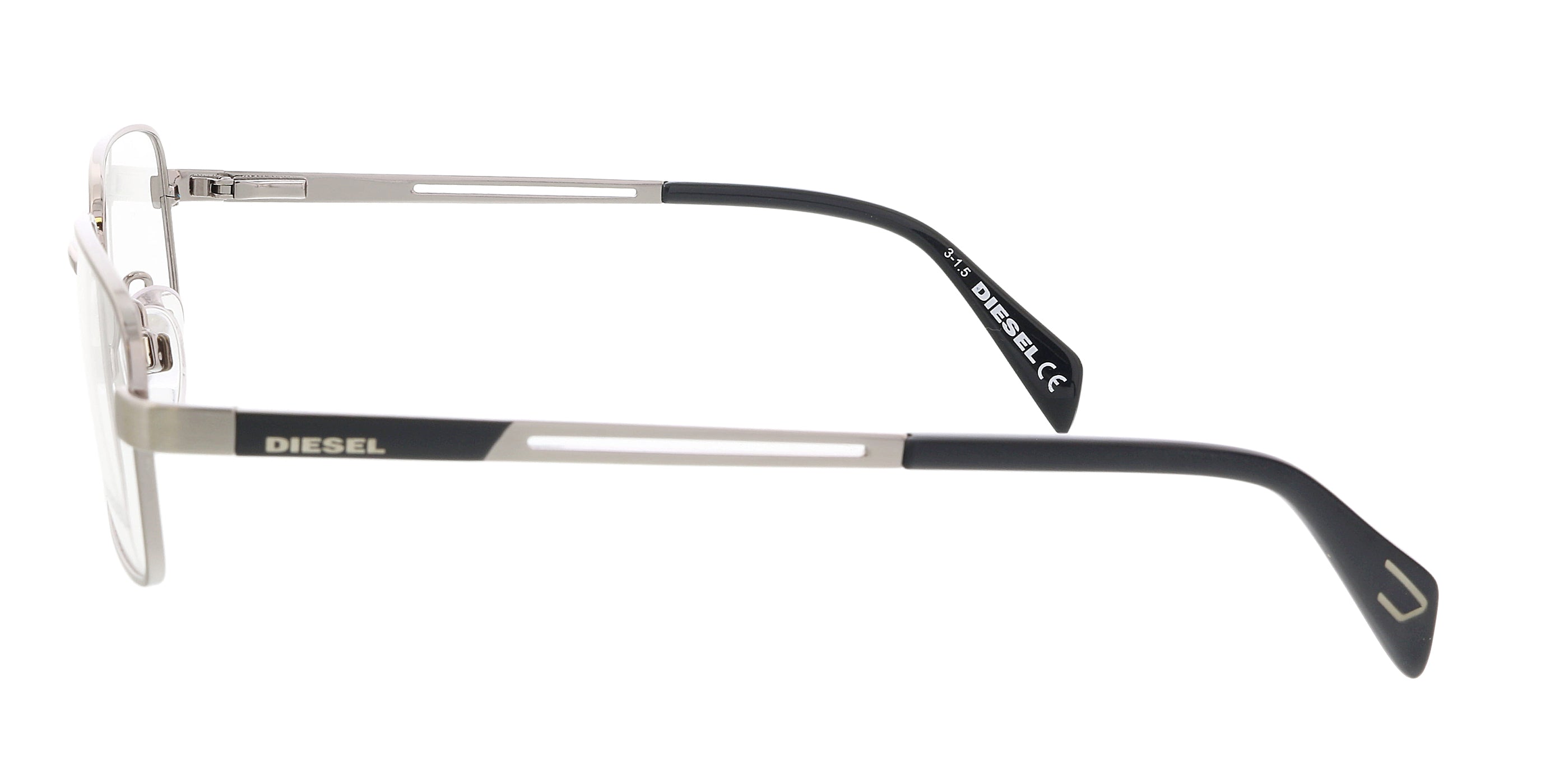 Diesel Shiny Palladium Rectanglular DL5109 Eyeglasses