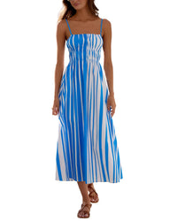 Camila Blanco Printed Midi Dress