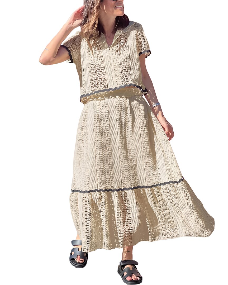 Camila Blanco 2Pc Blouse & Skirt Set