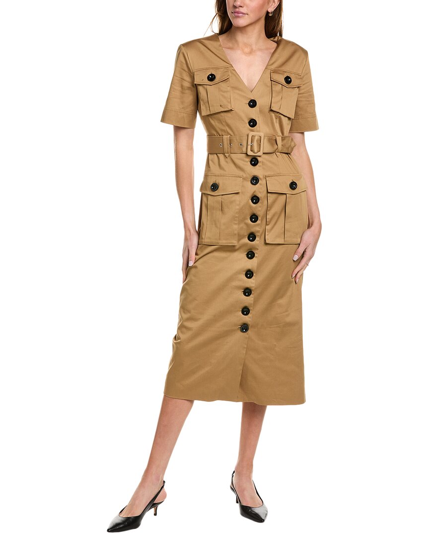 Toccin Finn Safari Midi Dress Brown Multi 0