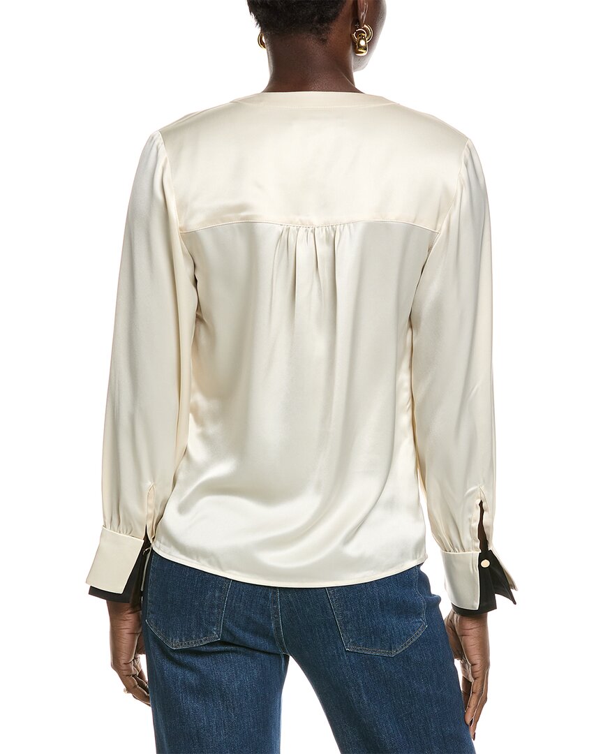 Toccin Harmony Double Cuff V- Neck Blouse
