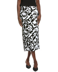 Toccin Leilani Sequin Pencil Skirt Black