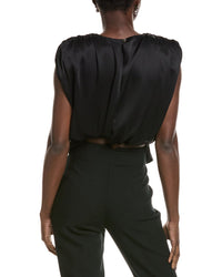 Toccin Saylor Strong Shoulder Satin Top