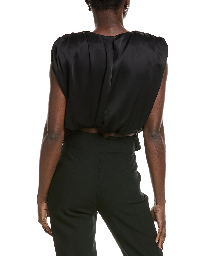 Toccin Saylor Strong Shoulder Satin Top