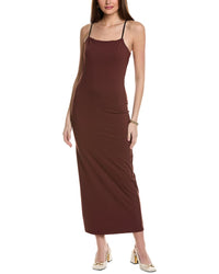 Kenneth Cole Maxi Slip Dress Brown Multi
