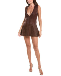 Retrofête Retrofête Bastet Embellished Wool-Blend Dress