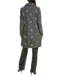 CeCe Cece Sequin-Embellished Wool-Blend Coat