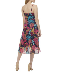 Kensie Printed Chiffon Midi Dress