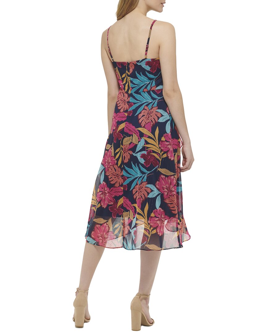 Kensie Printed Chiffon Midi Dress