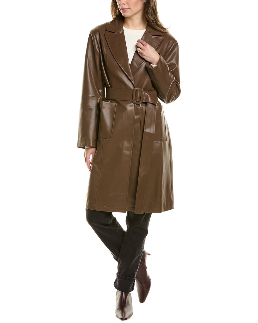 Femme Society Coat Brown Multi