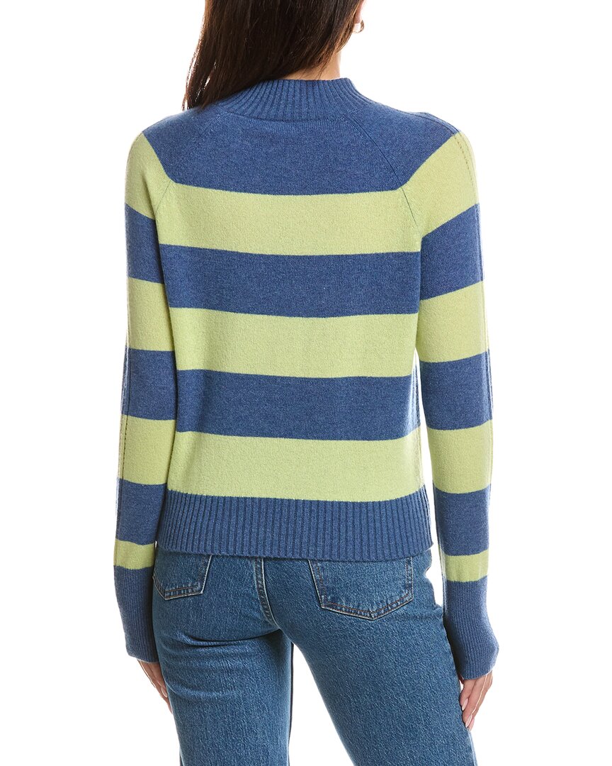 THE CASHMERE PROJECT The Cashmere Project Striped Mini Mock Neck Cashmere Sweater