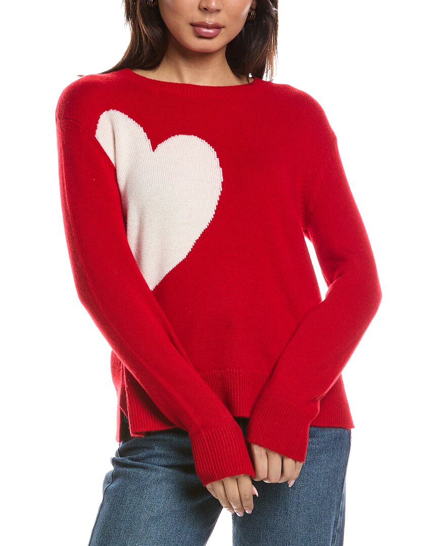 THE CASHMERE PROJECT The Cashmere Project Heart Crewneck Cashmere Sweater
