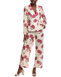 Nanette Nanette Lepore 2Pc Linen-Blend Jacket & Pant Set Beige