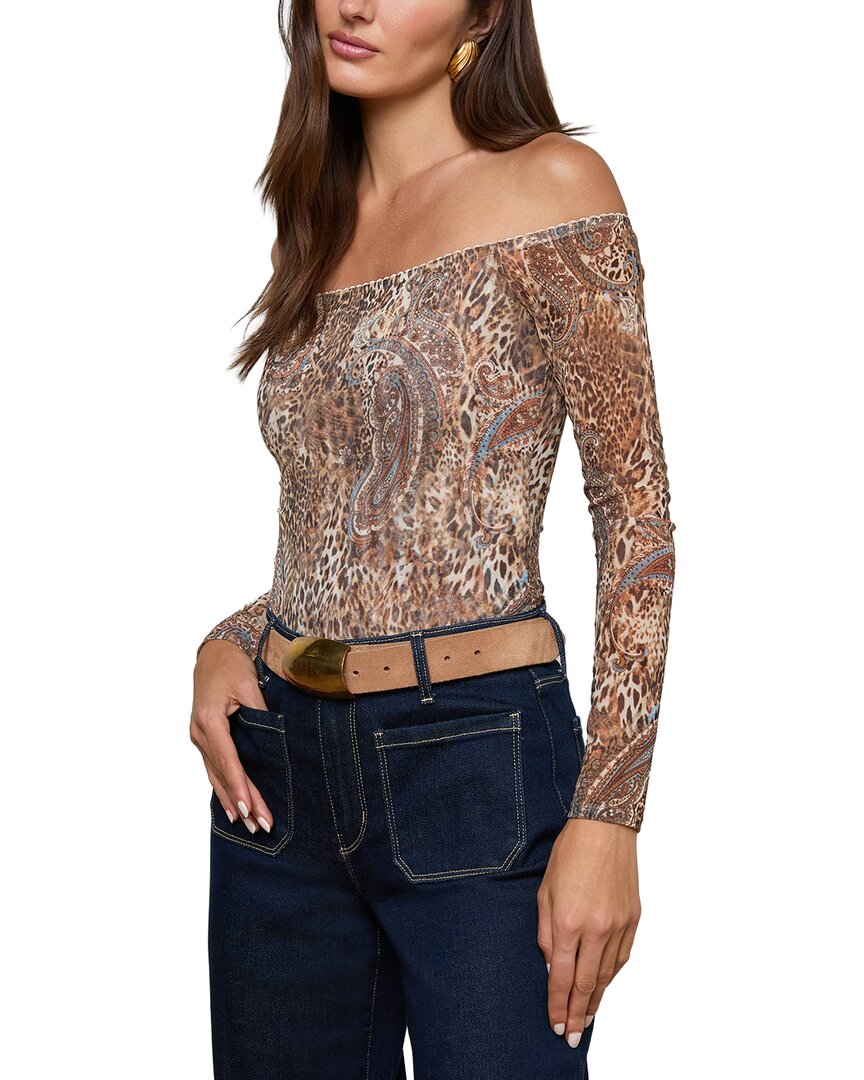 L’Agence Peonie Off Shoulder Bodysuit