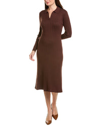 Sharagano Long Sleeve Midi Dress