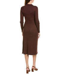 Sharagano Long Sleeve Midi Dress