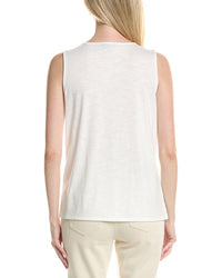 Jones New York Embroidered Bib Tank