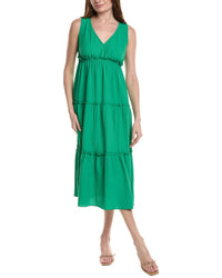 Maison Maar Tiered Midi Dress Green