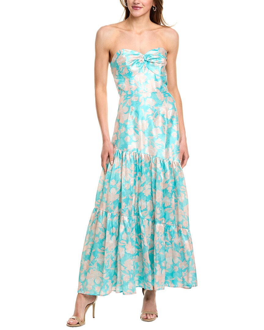 Phoebe Strapless Tiered Maxi Dress by Hutch in Blue, Women's Size: 12 Phoebe Strapless Tiered Maxi Dress by Hutch in Blue, Women's Size: 12