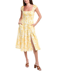 Hutch Malone Midi Dress Yellow