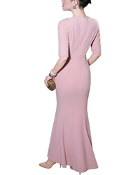 BURRYCO Burryco Solid Short Sleeve Maxi Dress