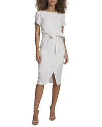 Kensie Crepe Scuba Midi Dress