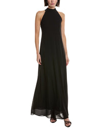 Carla Ruiz Halter Mock Neck Maxi Dress